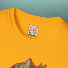 Load image into Gallery viewer, Brass Monkey Mask: Glitch Art Graphic Print Softstyle T-Shirt