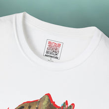 Load image into Gallery viewer, Brass Monkey Mask: Glitch Art Graphic Print Softstyle T-Shirt