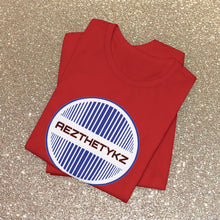 Load image into Gallery viewer, AEZTHETYKZ Retro Logo Graphic Print: Tee Shirt