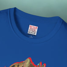 Load image into Gallery viewer, Brass Monkey Mask: Glitch Art Graphic Print Softstyle T-Shirt