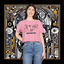 Load image into Gallery viewer, Caterpillar: Graphic Print Crop Tee Shirt