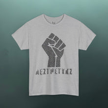 Load image into Gallery viewer, Resist Fist -AEZTHETYKZ: Graphic Print Cotton Tee Shirt