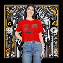 Load image into Gallery viewer, Caterpillar: Graphic Print Crop Tee Shirt