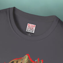 Load image into Gallery viewer, Brass Monkey Mask: Glitch Art Graphic Print Softstyle T-Shirt