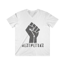 Load image into Gallery viewer, AEZTHETYKZ -Fist: Graphic Print Classic V-Neck Tee Shirt