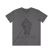Load image into Gallery viewer, AEZTHETYKZ -Fist: Graphic Print Classic V-Neck Tee Shirt