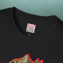 Load image into Gallery viewer, Brass Monkey Mask: Glitch Art Graphic Print Softstyle T-Shirt