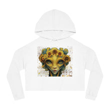 Load image into Gallery viewer, Margarita Graphic Print: Cropped Hoodie — Midriff Hooded Sweatshirt