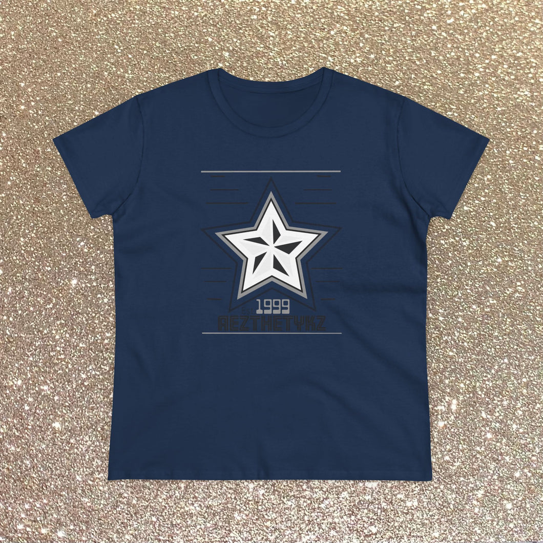 Star-1999 Retro Logo: Thick Cotton Tee Shirt