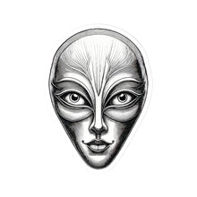 Load image into Gallery viewer, Etched Alien Face Sticker — Decal
