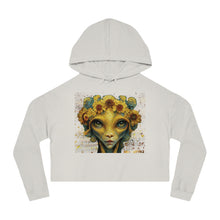 Load image into Gallery viewer, Margarita Graphic Print: Cropped Hoodie — Midriff Hooded Sweatshirt
