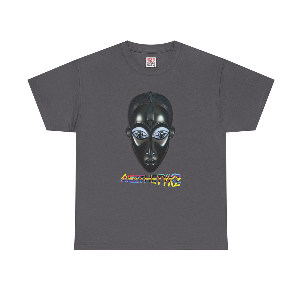 Mahogany Mask: Graphic Print Heavy Cotton Tee Shirt