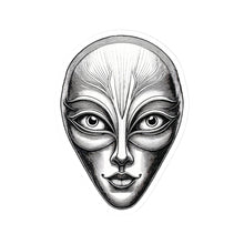 Load image into Gallery viewer, Etched Alien Face Sticker — Decal
