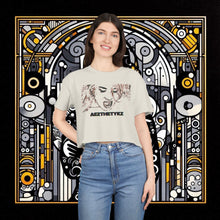 Load image into Gallery viewer, Caterpillar: Graphic Print Crop Tee Shirt

