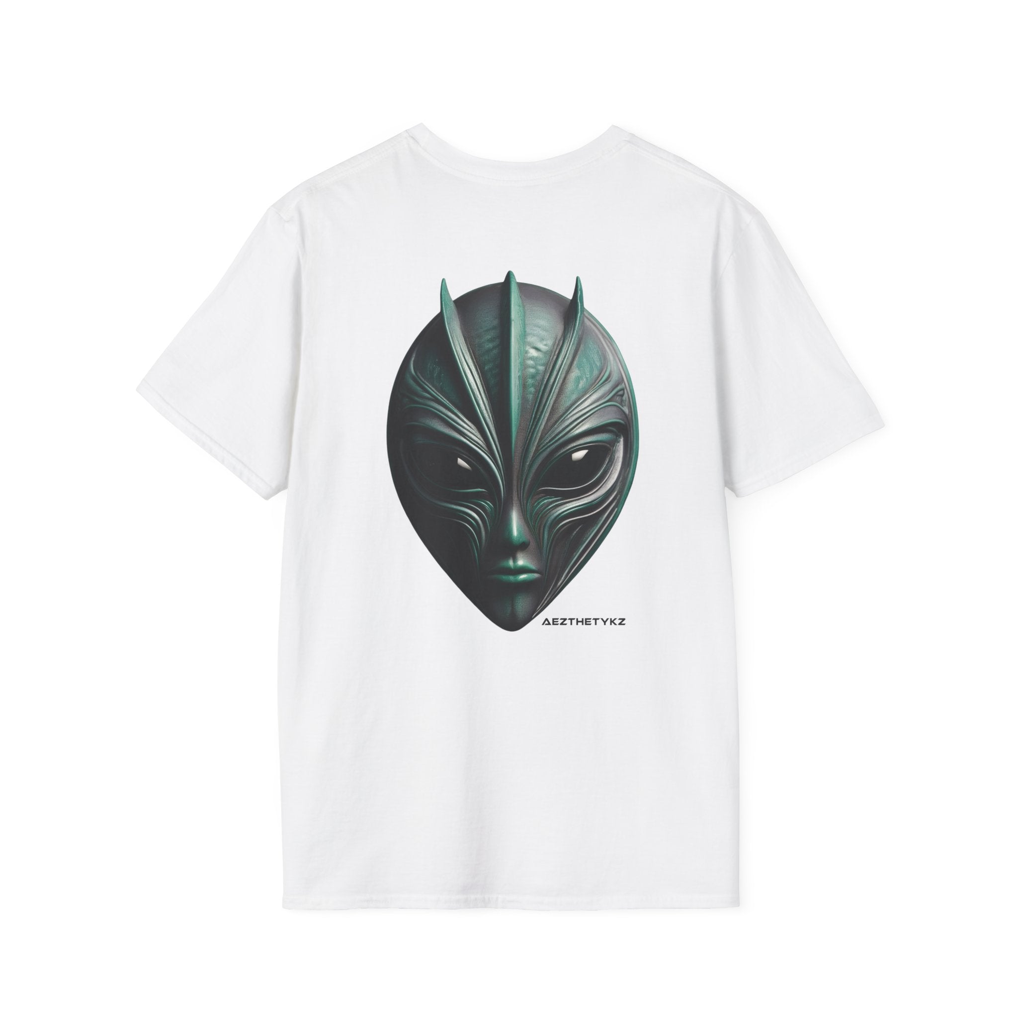AEZTHETYKZ-Alien Mask: Graphic Print Tee Shirt