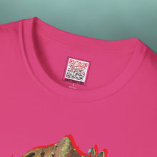 Load image into Gallery viewer, Brass Monkey Mask: Glitch Art Graphic Print Softstyle T-Shirt
