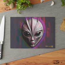 Load image into Gallery viewer, Glitch Art Glass Cutting Board
