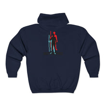 Load image into Gallery viewer, Vangaurd Silhouette Graphic Print: Retro Full-Zip Hoodie
