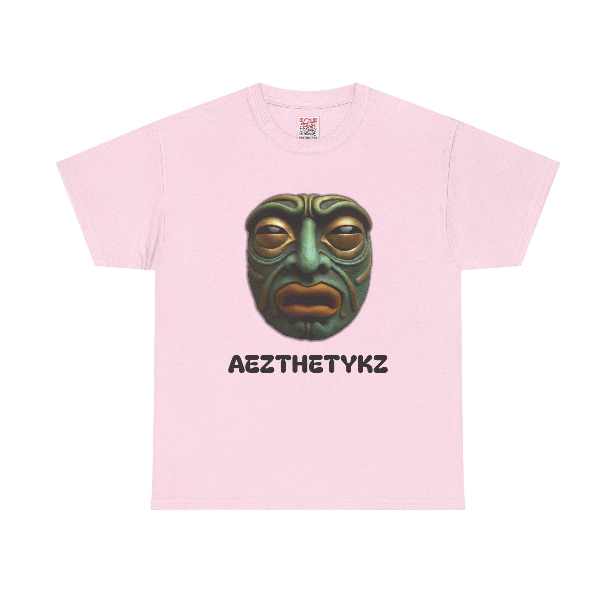 Amphibian Mask: Graphic Print Cotton Tee-Shirt