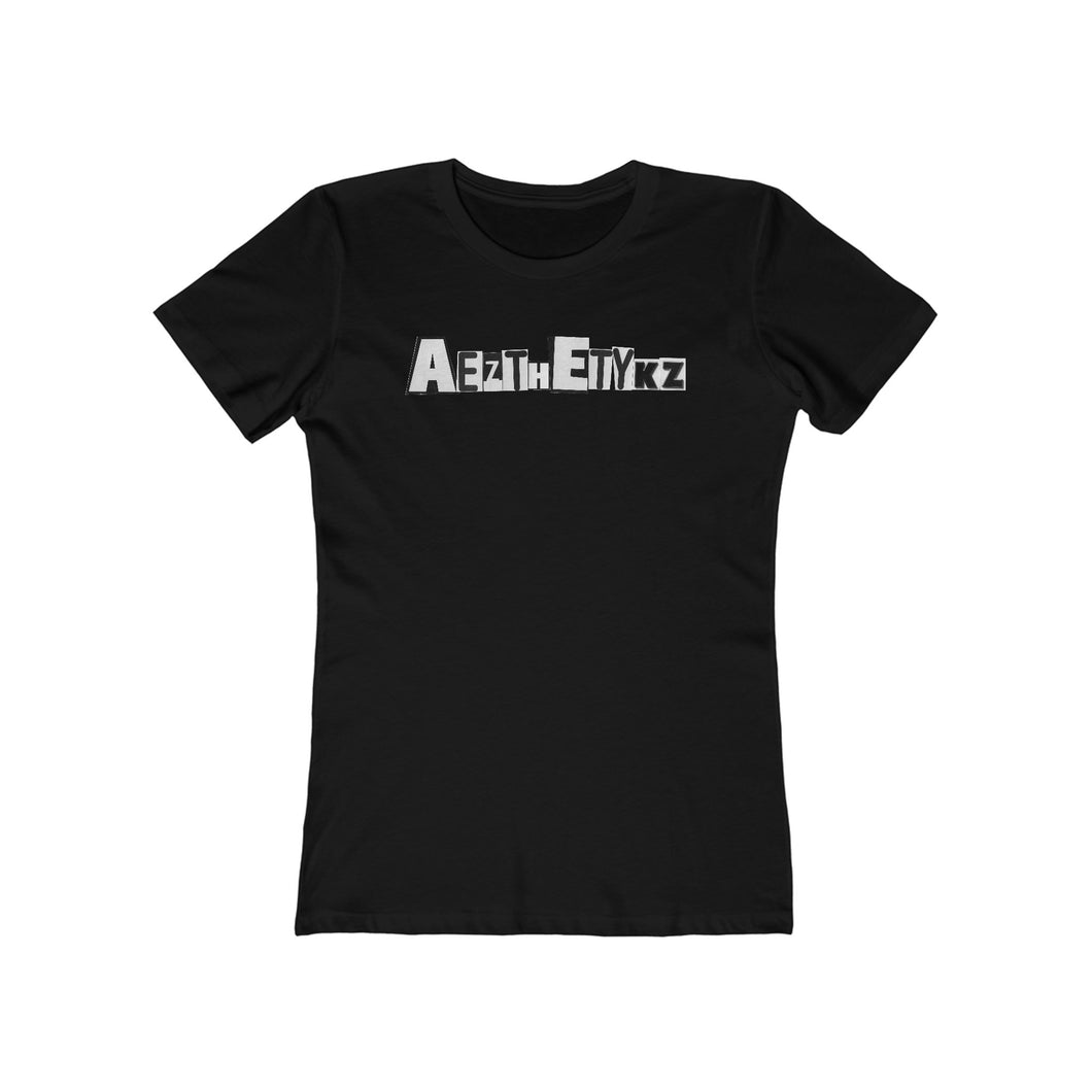 AEZTHETYKZ Cutout -Graphic Print Tomgirl Tee