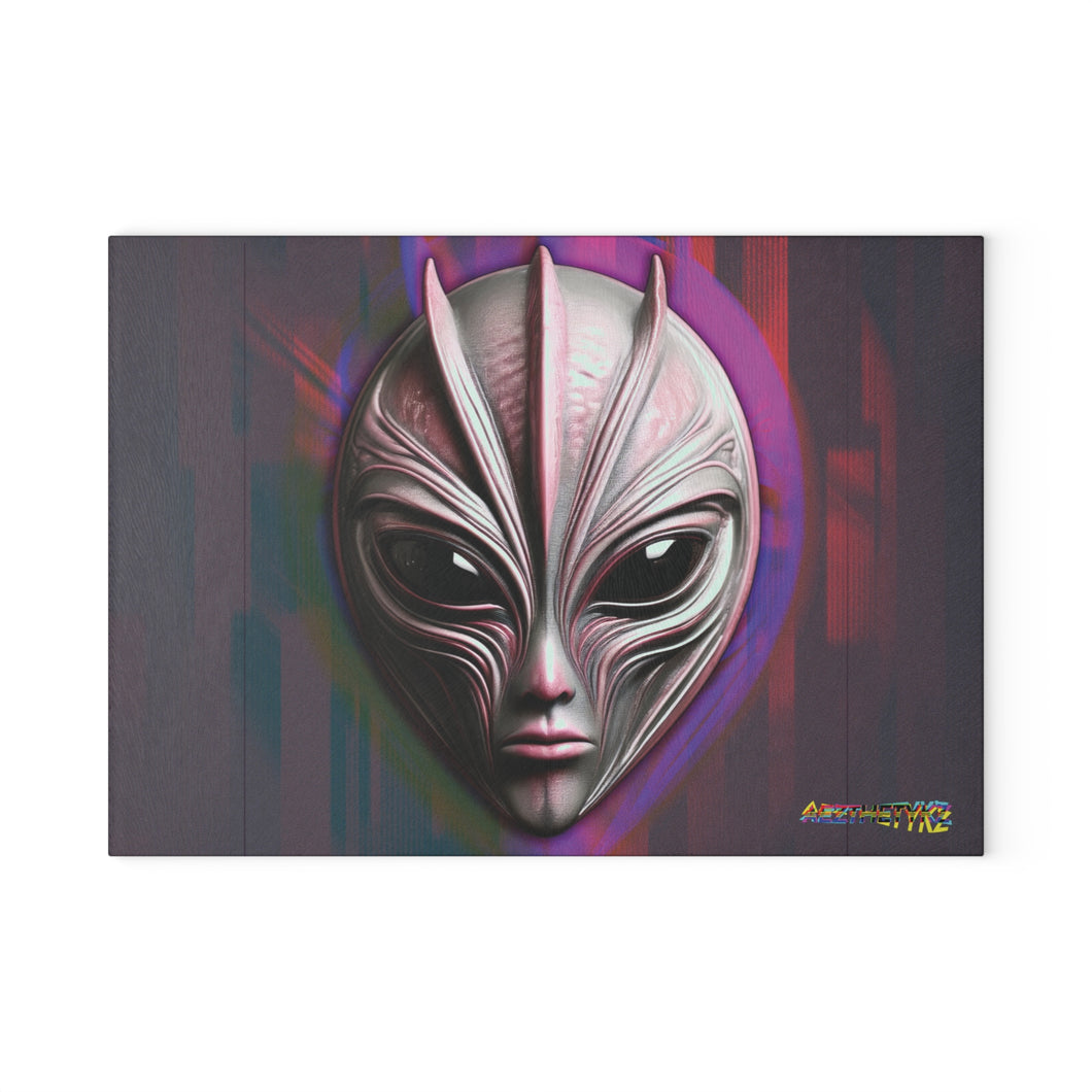 Glitch Art Glass Cutting Board