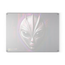 Load image into Gallery viewer, Glitch Art Glass Cutting Board

