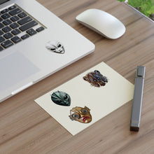Load image into Gallery viewer, Alien Mask Sticker Sheet — Sci‑Fi Creature Vinyl Stickers (4-Pack)
