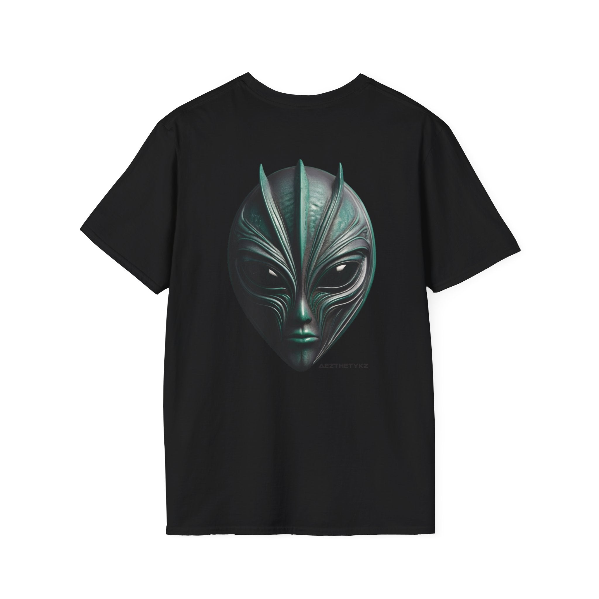 AEZTHETYKZ-Alien Mask: Graphic Print Tee Shirt