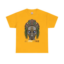 Load image into Gallery viewer, Gilded Mask: Graphic Print Heavy Cotton Tee Shirt
