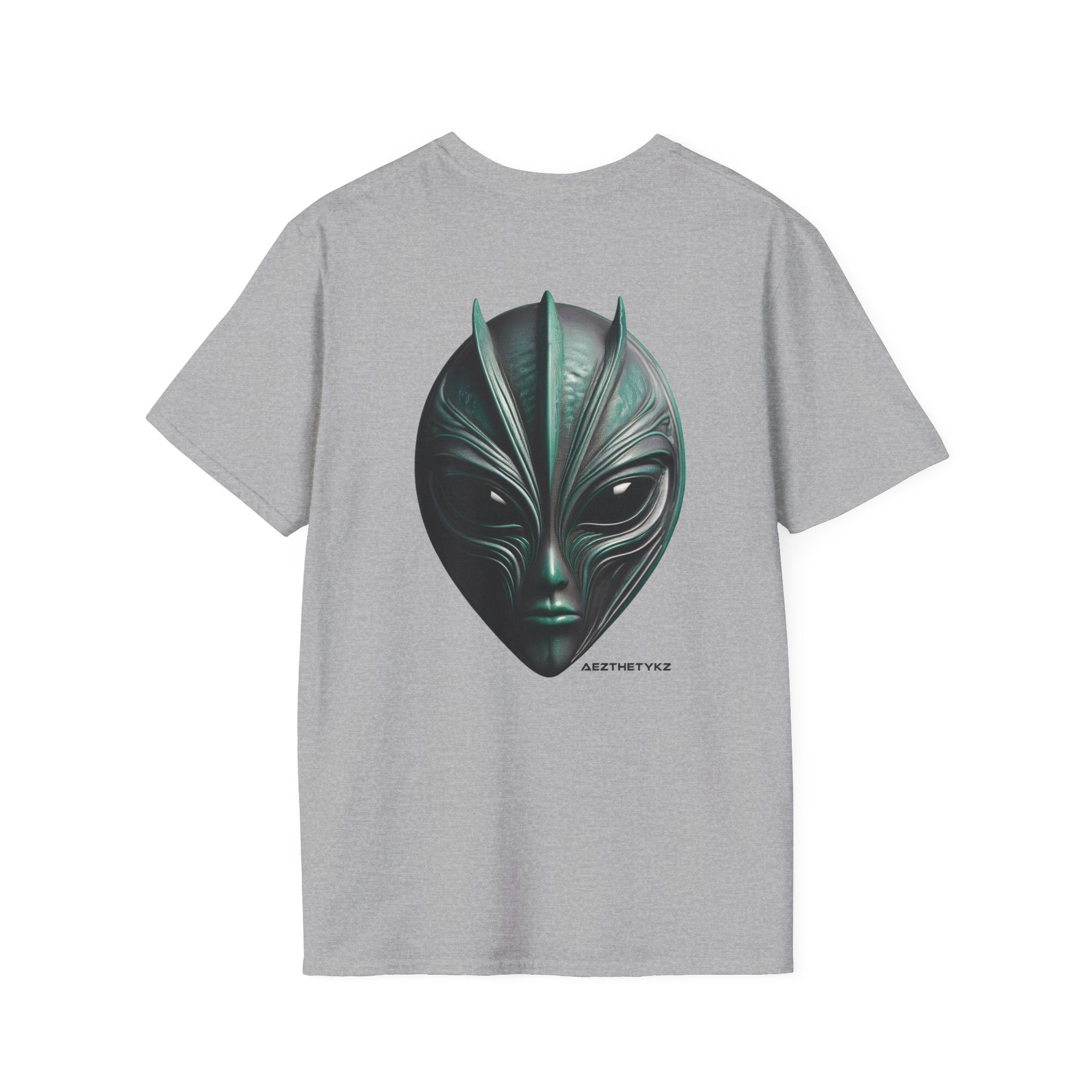 AEZTHETYKZ-Alien Mask: Graphic Print Tee Shirt